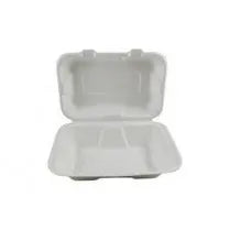 Bio Hinged Sugarcane Box (m) 8x8x3" 200/cs