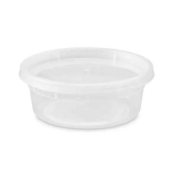 8oz Clear Plastic Container with Lids 250sets/csitem Code: B09-ome-qh08