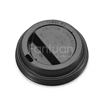 Black Plastic Lid for 10-20oz Coffee Cup 1000/cs