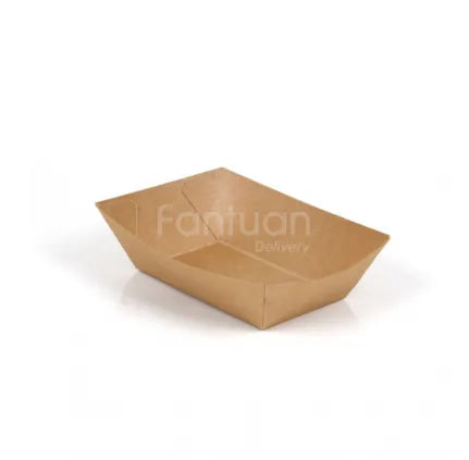 1lb Kraft Paper Tray with Pe Liner 100*62*41mm 1000/cs
