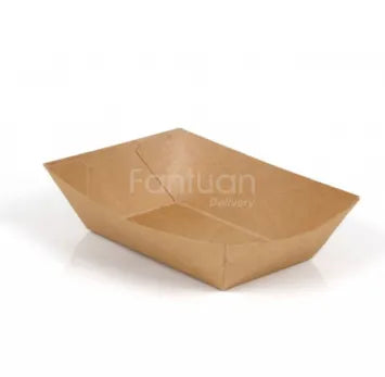 3lb Kraft Paper Tray Without Pe Liner 138*85*53mm 1000/cs