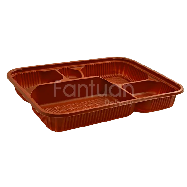 Bento Box 5 Compartment Red Base