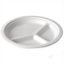 Bio 9" 3-c Sugarcane round Plate 500/cs