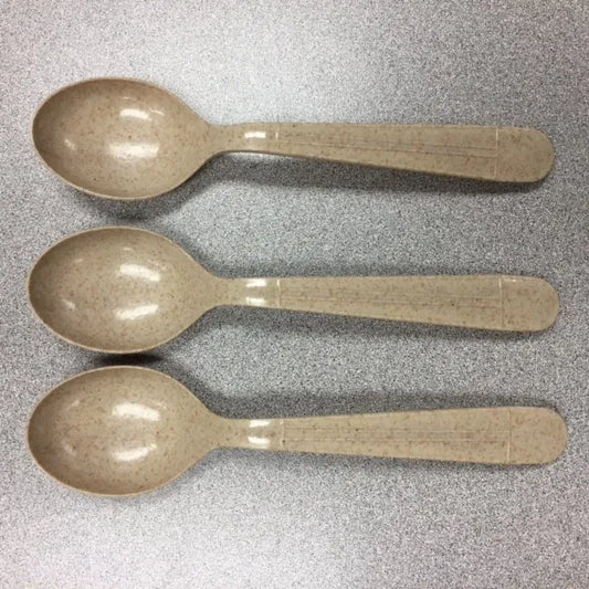 7" 17cm Bio Compostable Heavy Duty Soup Spoon 1000/cs
