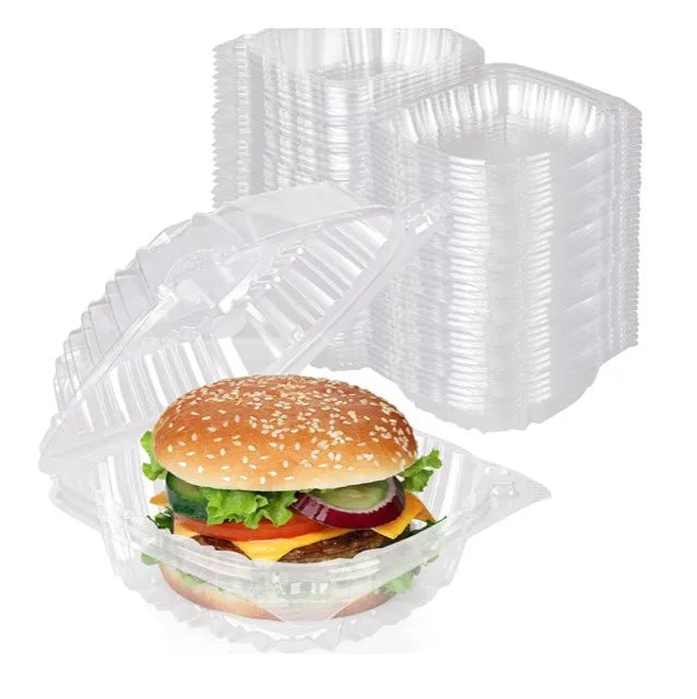 Anti-fog Clear Hinged Pet Container 6"x6"x3" 300/cs