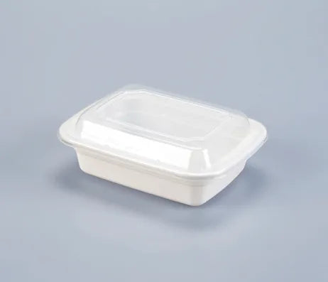 Lr12oz White Rect. Container with Lids 150set/cs