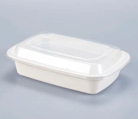 Lr32 Oz White Rect. Container with Lids 150set/cs