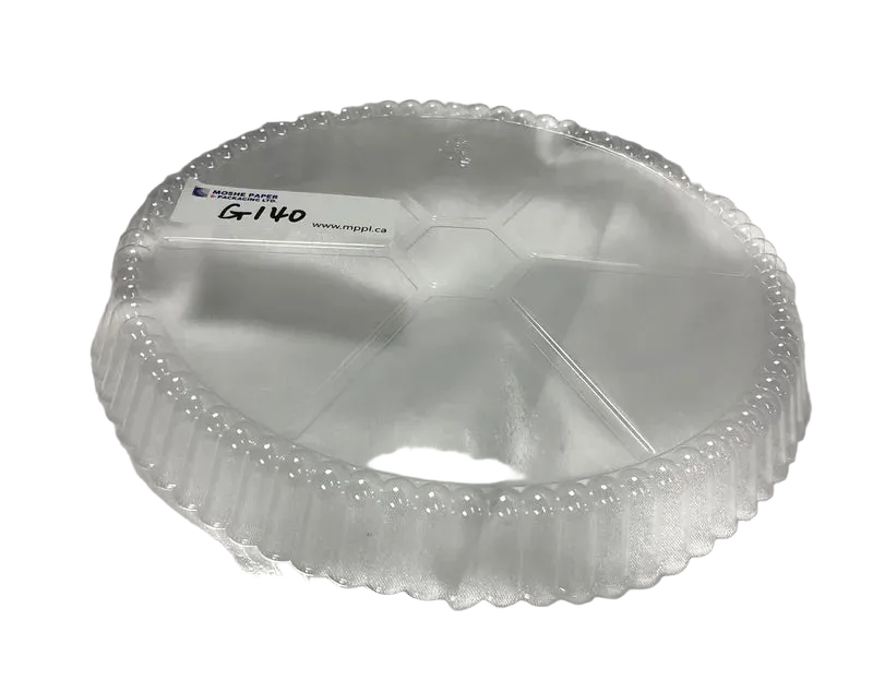 8" Clear Plastic Dome Lid for Foil round Container 500/cs