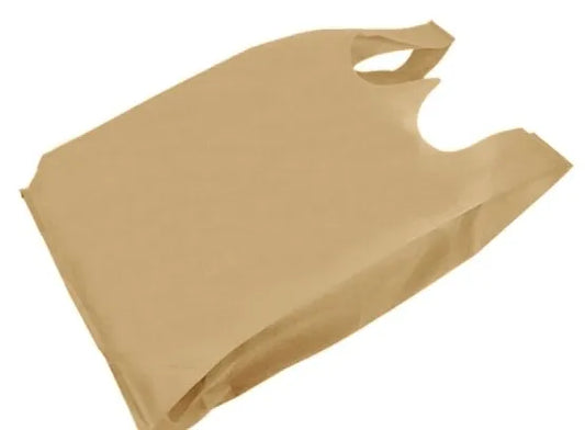 Kraft Fabric T-shirt Bag 10 + 6.5x20 (m) 40gsm
