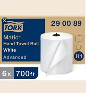 290089 Tork Matic 8" White Towel 6roll X 700ft/cs