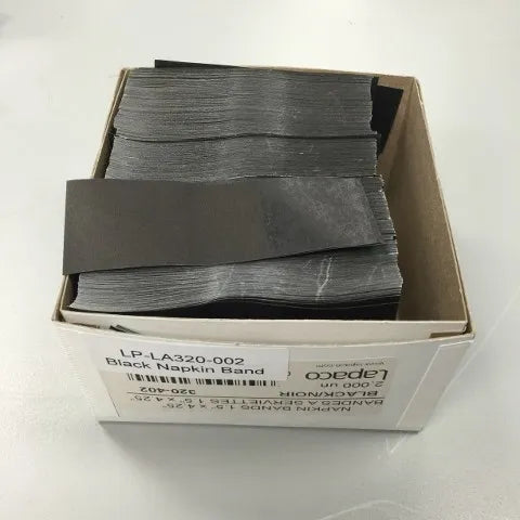 Napkin Band Black 10pk/2000/cs