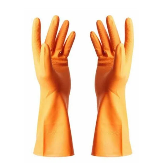 Gloves Rubber Orange Medium 12/pk Per Case